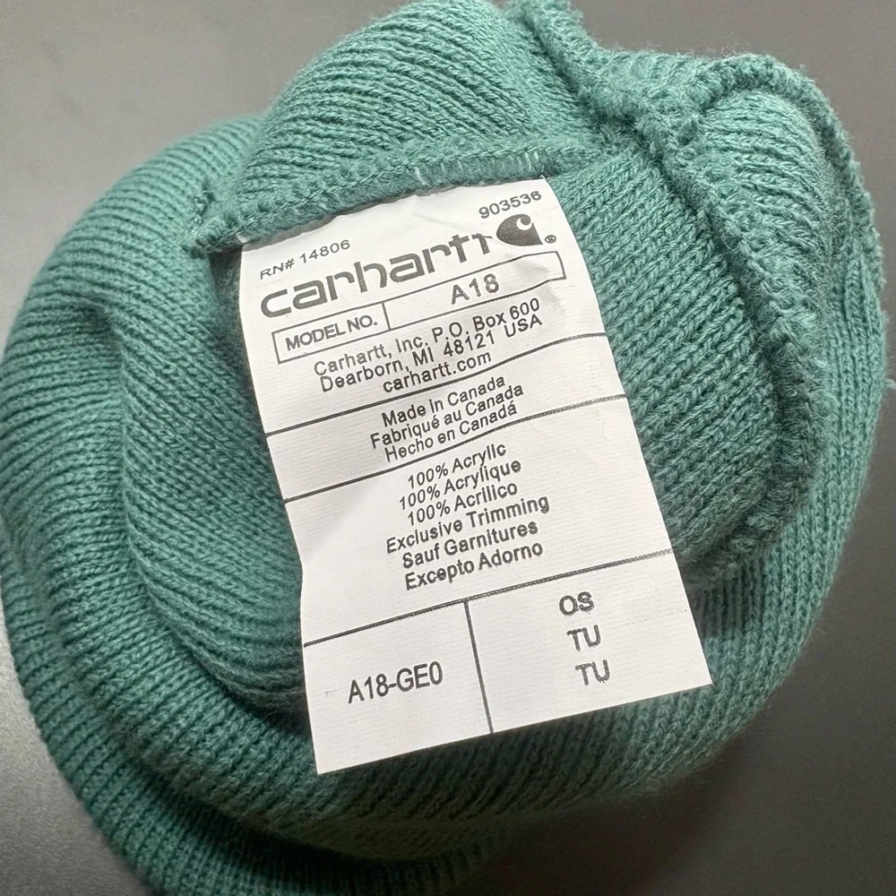 CARHARTT Knit Cuff Beanie In Turquoise - Picture 3 of 3